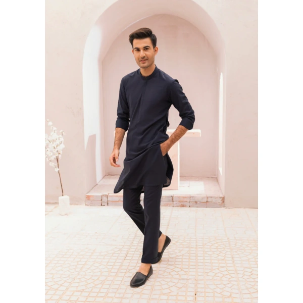 NAVY KURTA & PANTS
