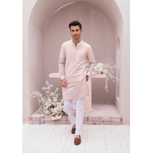 PALE SALMON KURTA & TROUSER