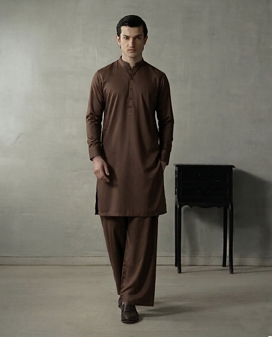 Chocolate Brown Shalwar Kameez